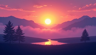 Free Misty Valley Sunrise Image - Sunrise, Mountains, Valley | Download ...