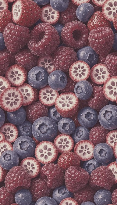 Raspberry Scatter Pattern Free Fresh Berry Pattern Photo - Berries, Raspberry, Blueberry ...