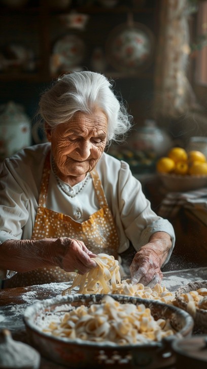Download Grandma Making Pasta Image - Grandmother, Pasta, Cooking ...