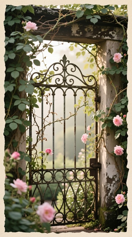 Free Secret Garden Gateway Image - Garden, Roses, Gate | Download at ...