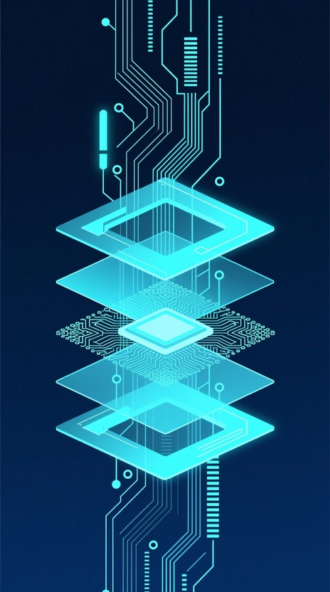 Free Digital Layers Ascending Image - Technology, Circuit, Cyan ...
