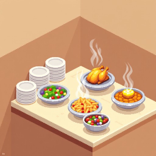 Free Pixel Buffet Feast Image - Pixel, Isometric, Buffet | Download at ...