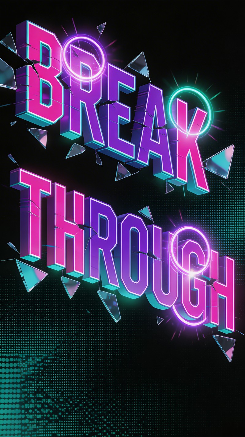 Free Dimensional Typography Explosion Image - Typography, Neon, Glitch ...