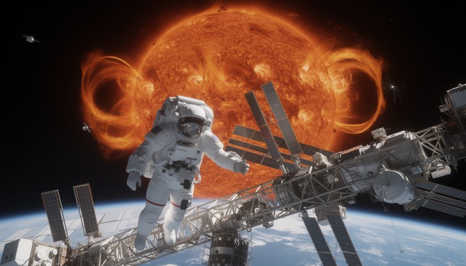 Free Solar Storm Spacewalk Image - Astronaut, Spacewalk, Solar ...