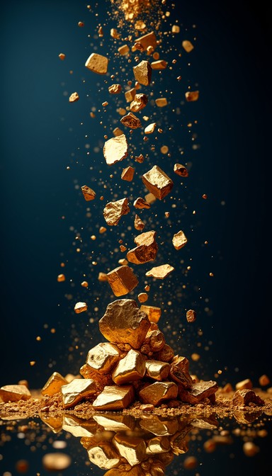 Pure Gold Partcle Free Falling Gold Particles Image - Gold, Fragments, Particles ...