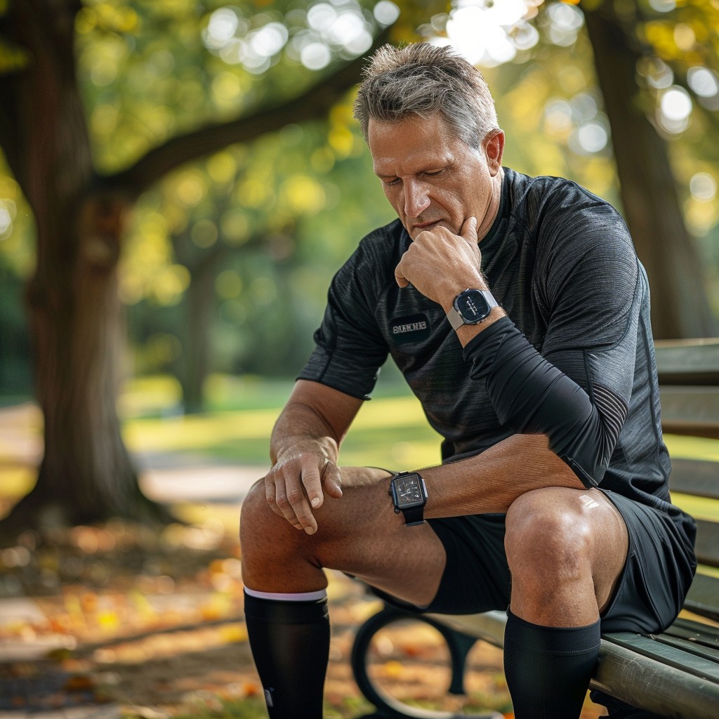 Resting Image Free Focused Athlete Resting Image - Athlete, Contemplation, Park ...