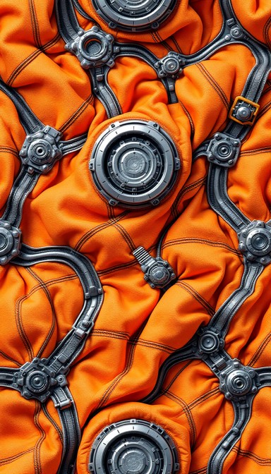 Free Futuristic Orange Pattern Image - Orange, Geometric, Technical ...