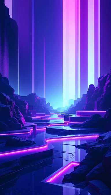 Purple Rocks Chasm Free Neon Purple Chasm Image - Cyberpunk, Neon, Purple | Download at ...