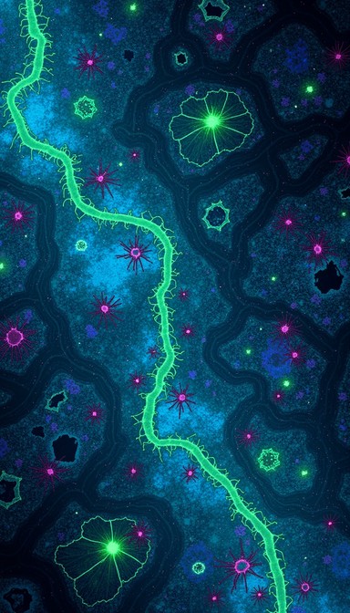 Free Glowing Cellular Landscape Image | Download at StockCake