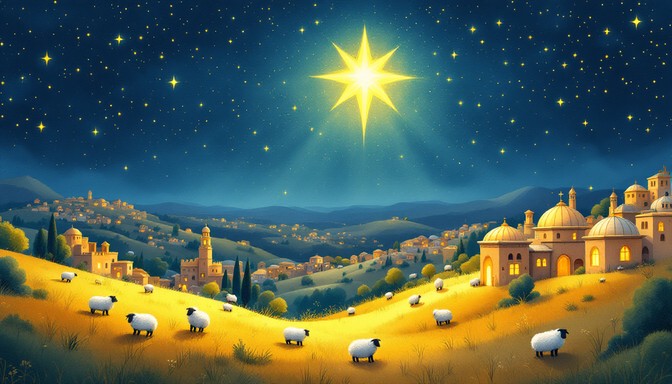 Free Bethlehem Starry Night Image - Bethlehem, Nativity, Christmas ...