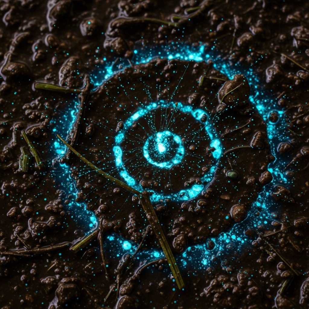 Mud Pattern Metal Pattern Free Luminous Mud Pattern Image - Bioluminescent, Spiral, Cyan ...
