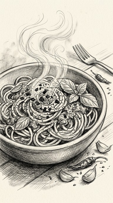 Pastasketch Realistic Free Spicy Pasta Sketch Image - Sketch, Pencil, Graphite | Download at ...