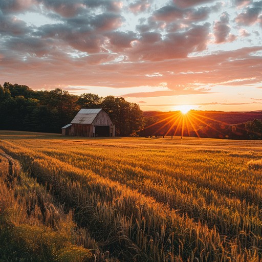Free Sunset Farm Beauty Image - Sunset, Farmhouse, Cornfield | Download at StockCake