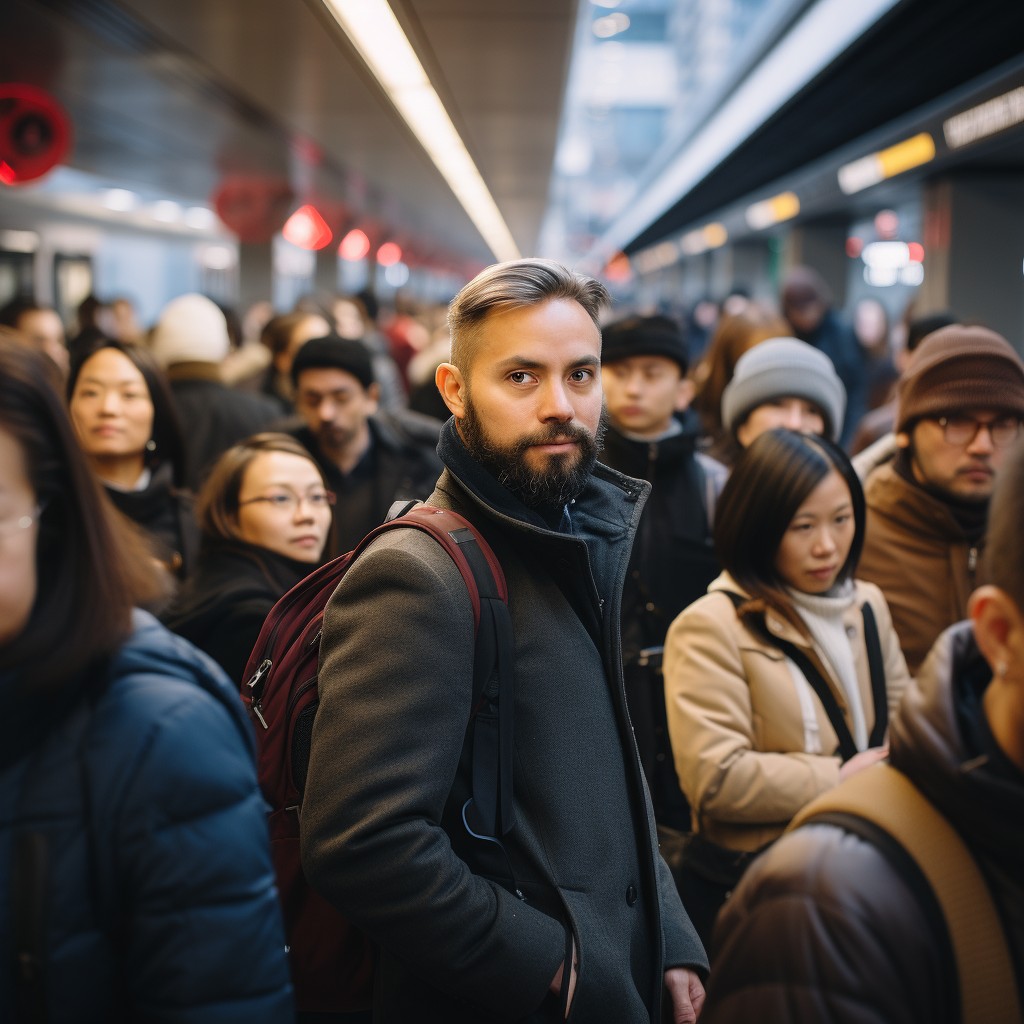 Free Commuter Standing Out Image - Crowd, Subway, Man | Download at ...