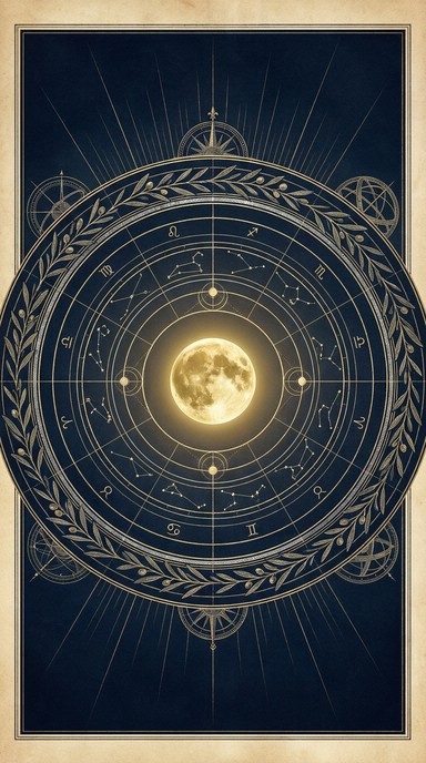 Moon Lines Math Download Golden Moon Chart Image - Astrology, Celestial, Moon | StockCake