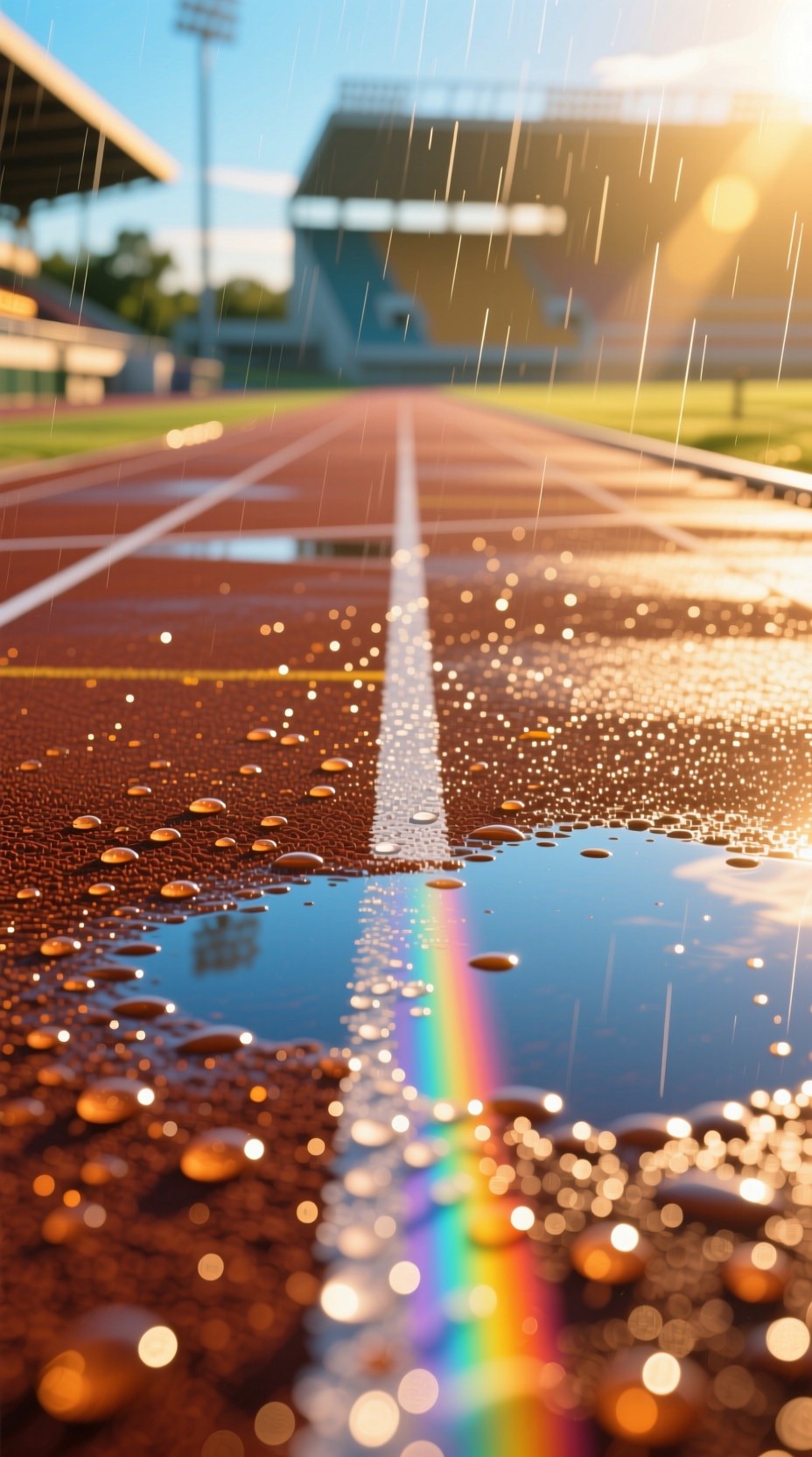Free Rain-Kissed Running Track Image - Track, Running, Athletic ...