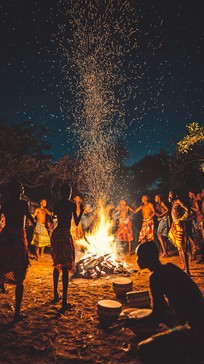 Free Nighttime Cultural Gathering Image - Night, Stars, Fire | Download ...