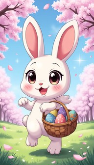 Free Hopping Easter Bunny Image - Bunny, Easter, Anime | Download at ...