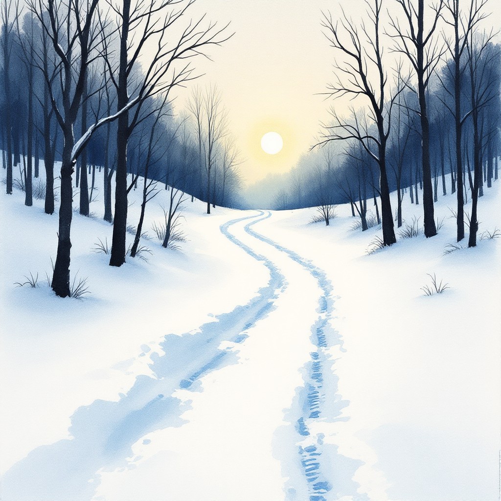 Free Snowy Forest Path Photo - Winter, Snow, Forest | Download at StockCake