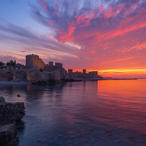 Free Medieval Seaside Sunset Image - Sunset, Castle, Sea | Download at ...
