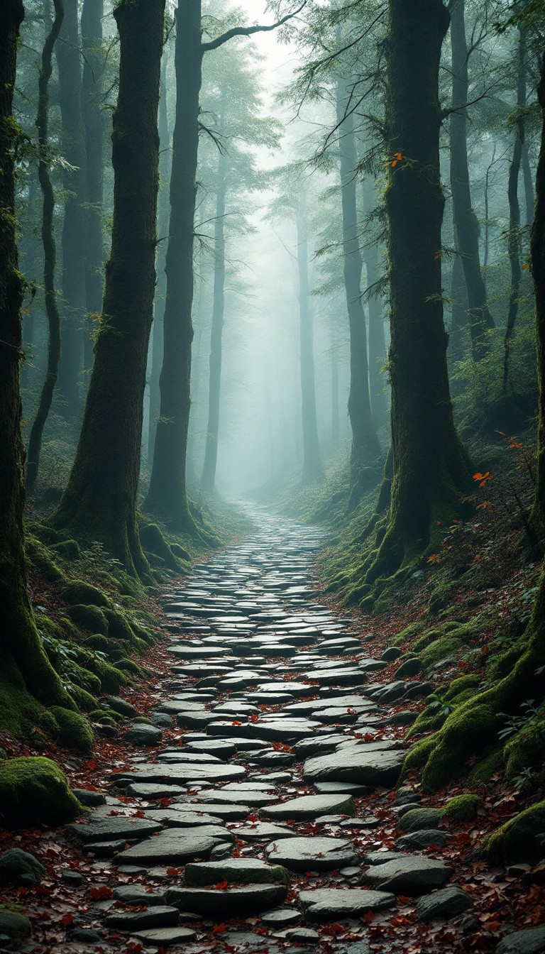 Free Misty Forest Path Image - Forest, Misty, Path | Download at StockCake