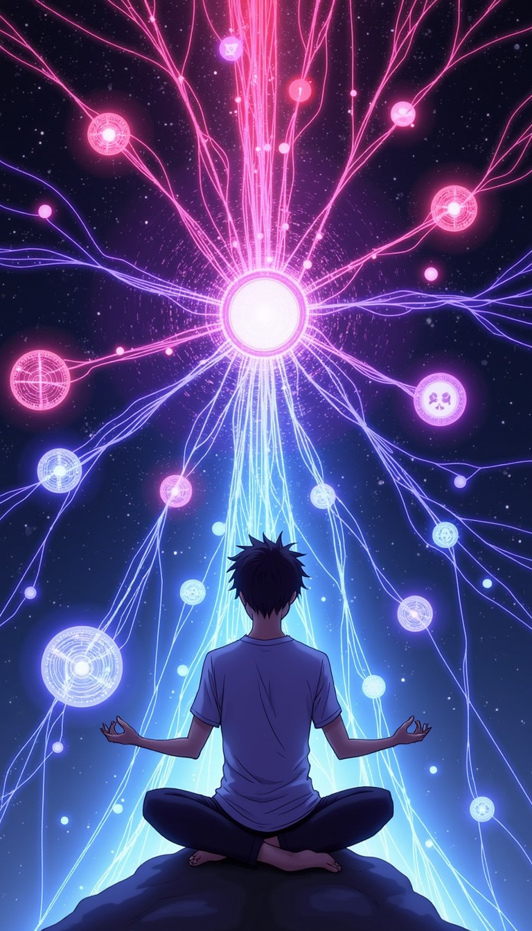 Mind Connection Cartoons Free Cosmic Mind Connection Image - Meditation, Cosmic, Anime ...