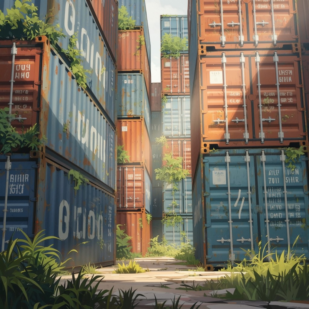 Download Abandoned Container Corridor Image - Anime, Manga ...