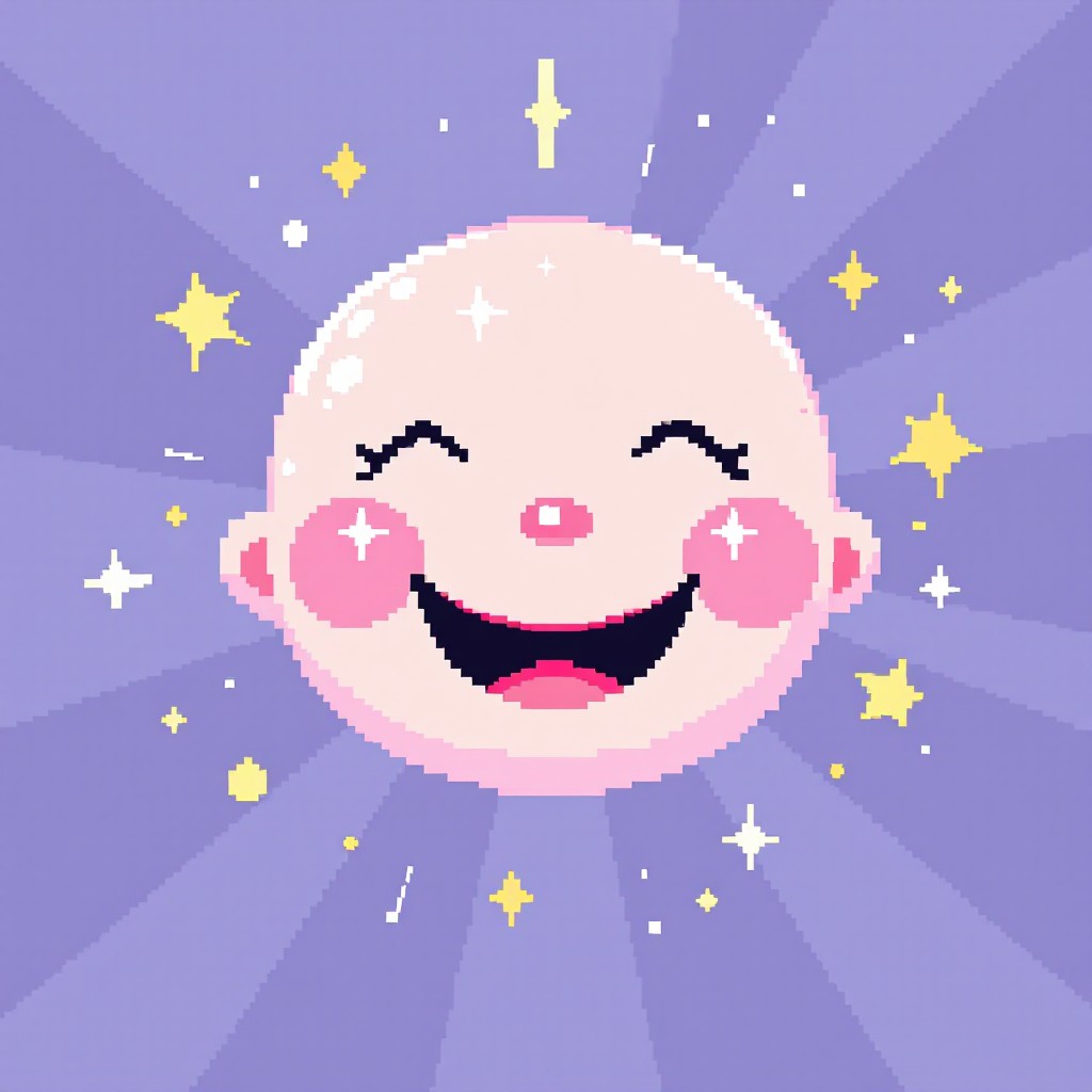 Free Joyful Pixel Baby Image - Pixel, Kawaii, Happy | Download at StockCake