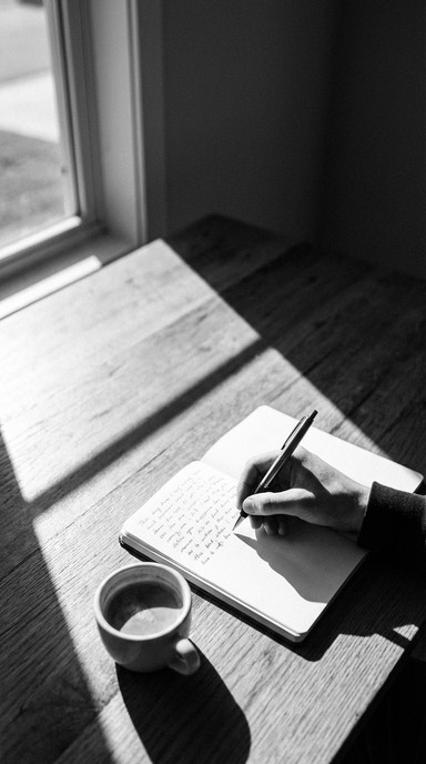 Peaceful Writing Free Cozy Writing Moment Image - Coffee, Journal, Writing | Download at ...