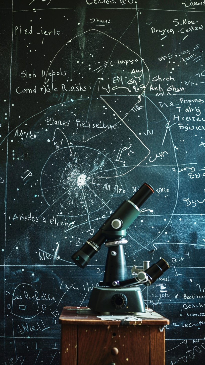 Free Stellar Exploration Setup Image - Telescope, Chalkboard, Astronomy ...