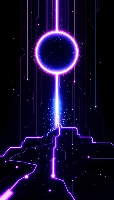 Free Neon Energy Rising Image - Neon, Pixel, Orb | Download at StockCake