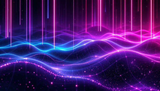 Free Neon Waves Dancing Image - Cyberpunk, Synthwave, Neon | Download ...