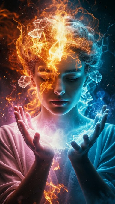 Ice Fire Power Free Fire Meets Ice Image - Fire, Ice, Fantasy | Download at StockCake