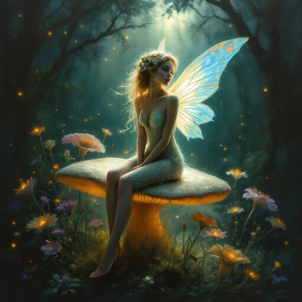 Free Enchanted Forest Fairy Image - Fairy, Mushroom, Forest | Download ...