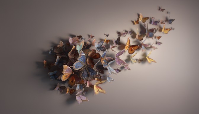 Free Butterflies Taking Flight Image - Butterflies, 3d, Illustration ...
