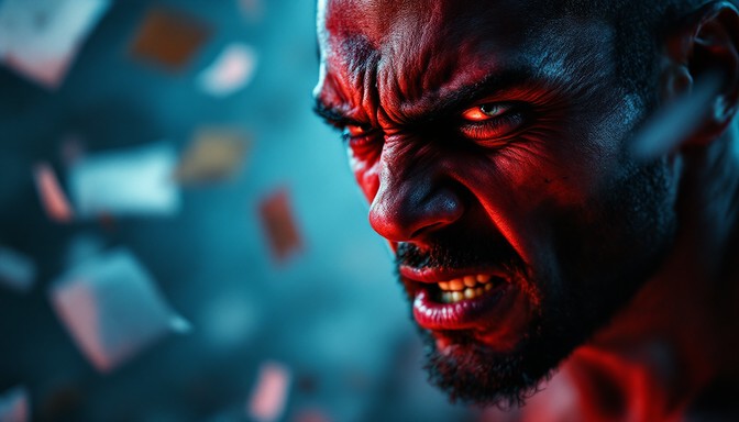 Free Rage In Red Image - Rage, Crimson, Dramatic | Download at StockCake