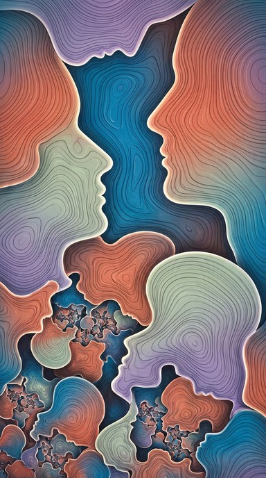 Free Interlocking Profile Patterns Image - Profiles, Silhouettes ...