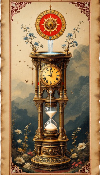 Enduring Clock Free Time's Eternal Flow Image - Timepiece, Sundial, Hourglass ...