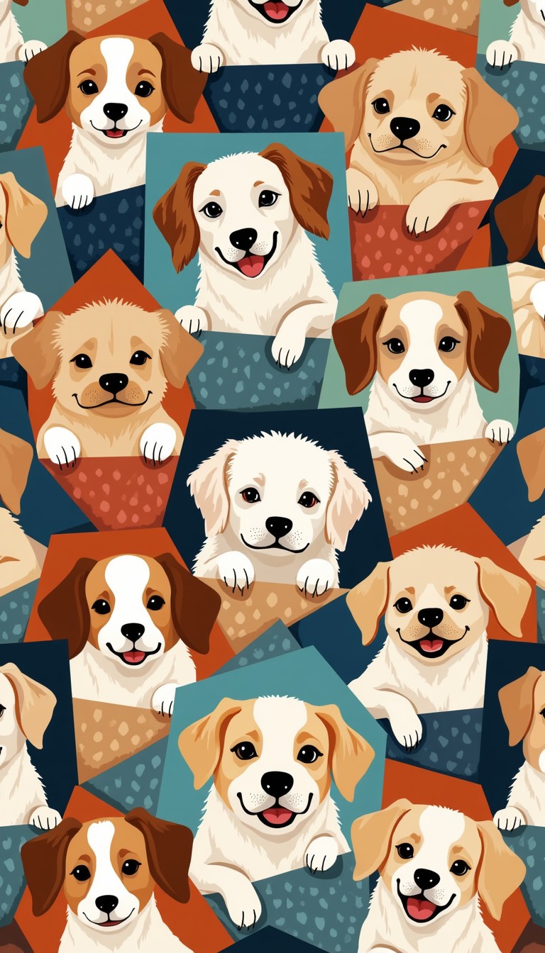 Free Playful Puppy Pattern Image - Puppies, Dogs, Pattern | Download at ...