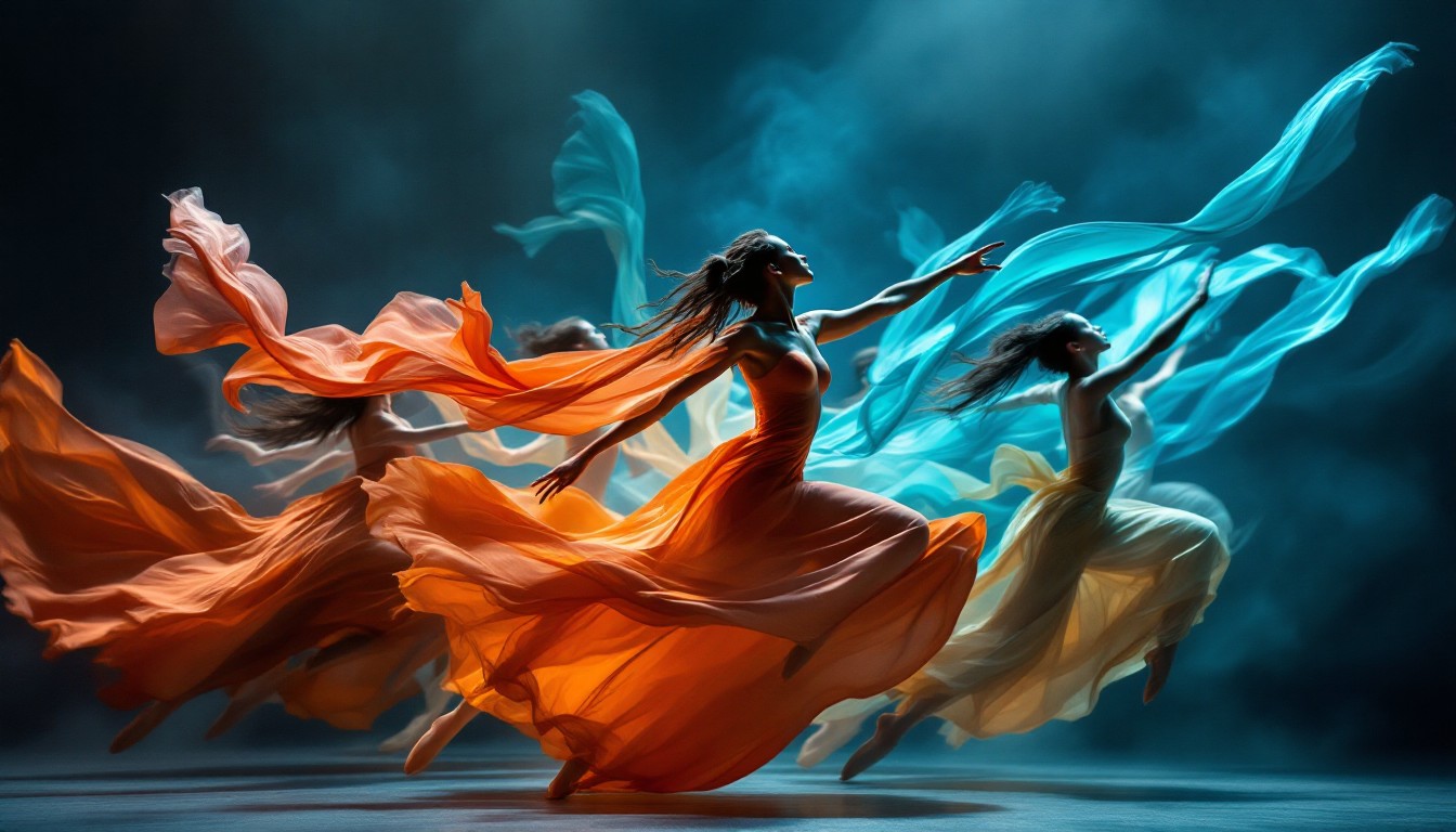 Free Flowing Color Symphony Image - Dancers, Movement, Coral | Download ...