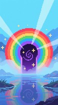 Free Mystical Rainbow Portal Photo - Portal, Rainbow, Pixel | Download ...