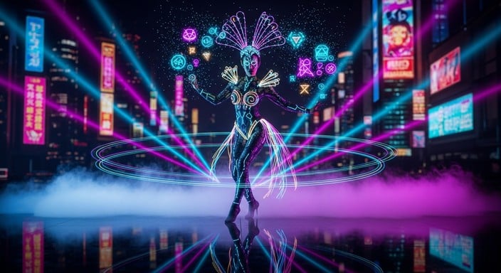 Free Neon Cyber Rapper Image - Cyberpunk, Neon, Purple | Download at ...