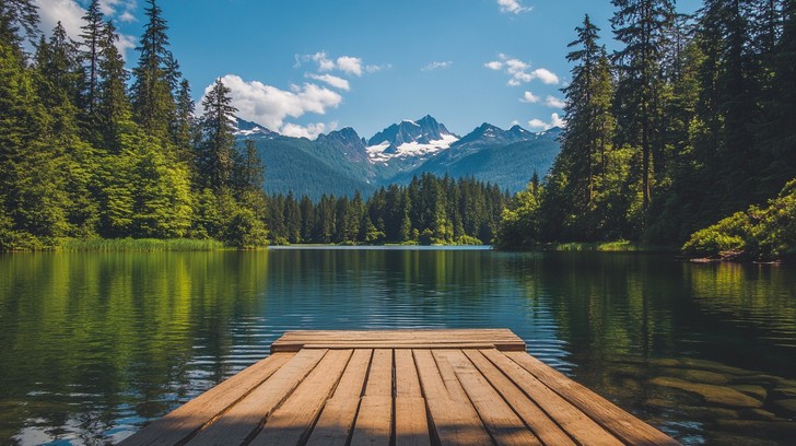Free Serene Lake View Image - Lake, Mountains, Forest | Download at ...
