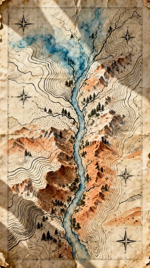 Free Vintage Map Terrain Photo - Cartography, Topographic, Vintage ...