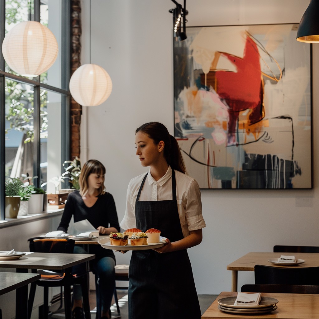 Free Cafe Service Scene Image - Waitress, Cafe, Service | Download at ...