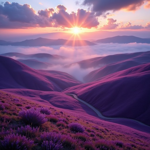 Free Misty Purple Sunrise Image | Download at StockCake