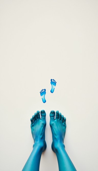 Free Turquoise Steps Fading Image - Blue, Feet, Footprints | Download ...