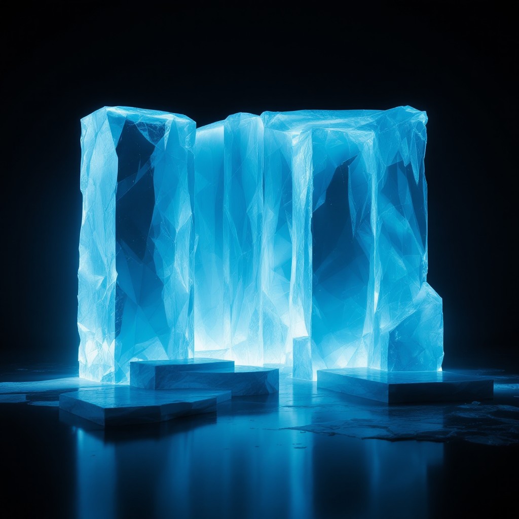 Ice Structere Free Glowing Ice Structure Image - Ice, Geometric, Minimal | Download ...