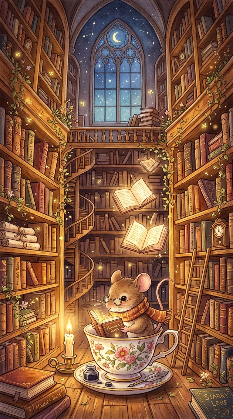 Free Mouse Library Magic Image - Mouse, Library, Books | Download at ...