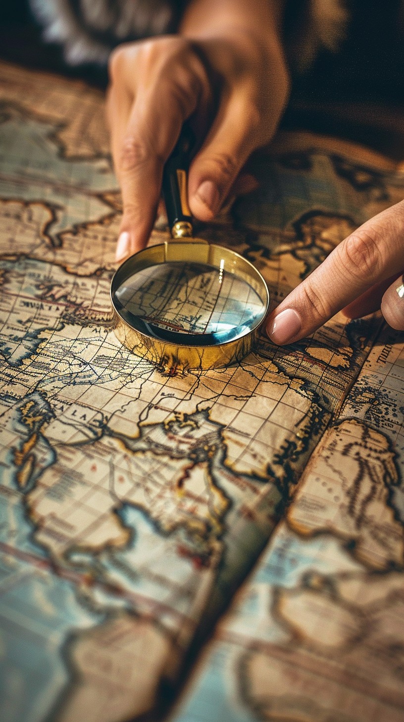Exploring Using A Map Free Exploring Ancient Map Image - Map, Magnifying Glass, Exploration ...